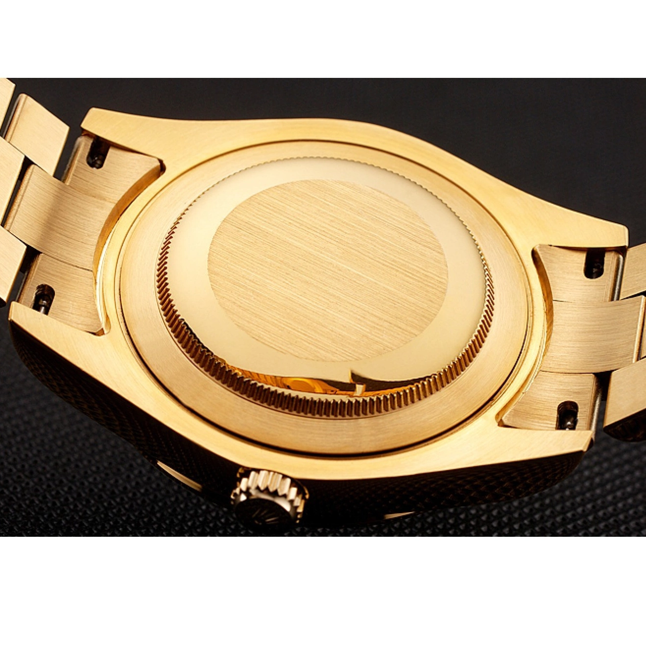 Aaa fake watches Dial Gold Rolex Bracelet Rubies Diamonds Black 1454101 Day-Date And Swiss 0624